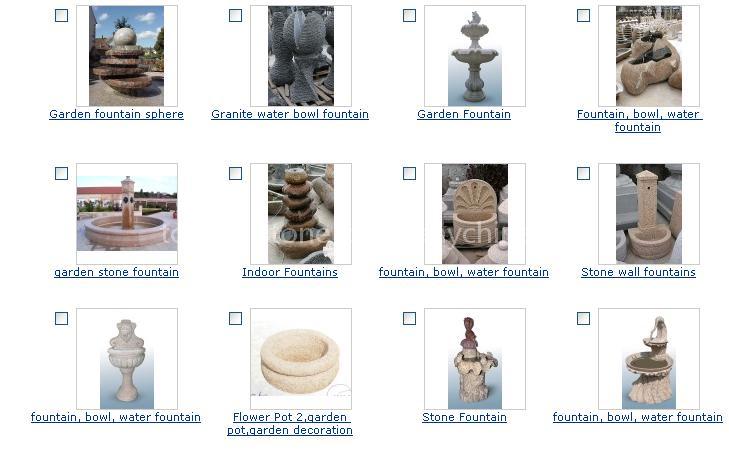 Granite stone fountains, bowls,water bassins, flower pots