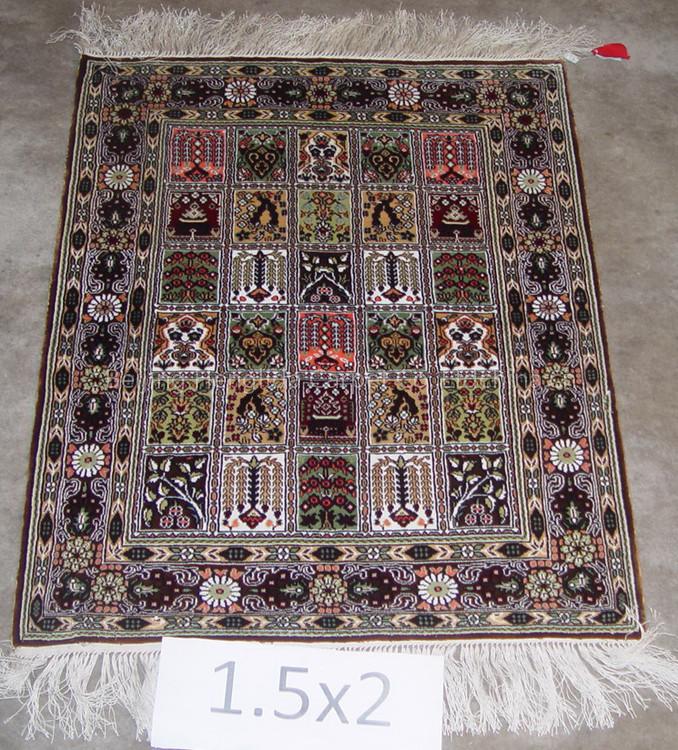 hand knotted pure silk rugs in size 1.5x2