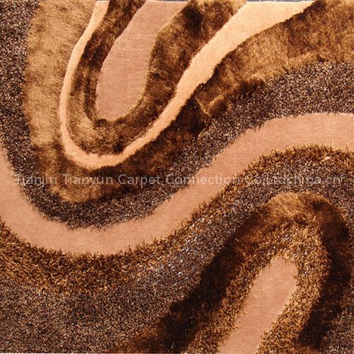 polyester mixed-pile shaggy carpet