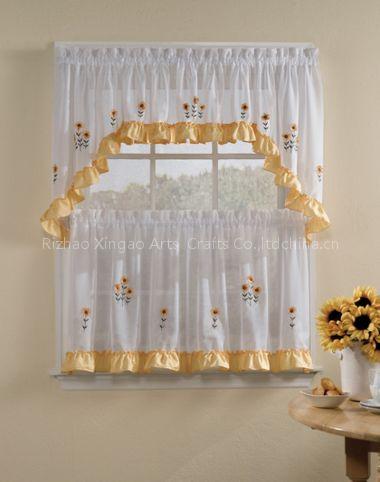embroidered kitchen curtain