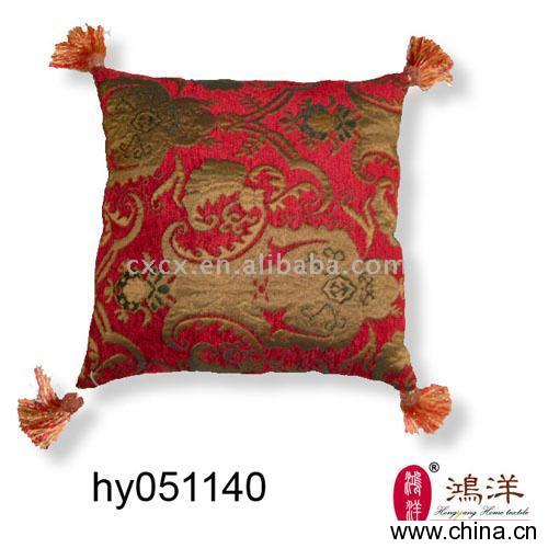 Jacquard Cushion with Tassels