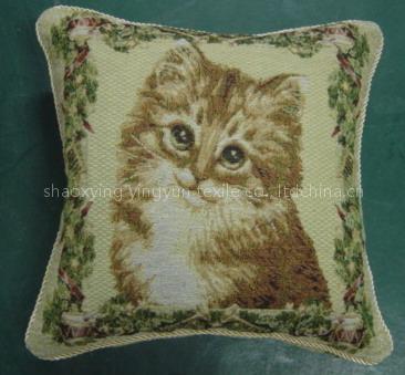 tapestry cushion, cat design cushion