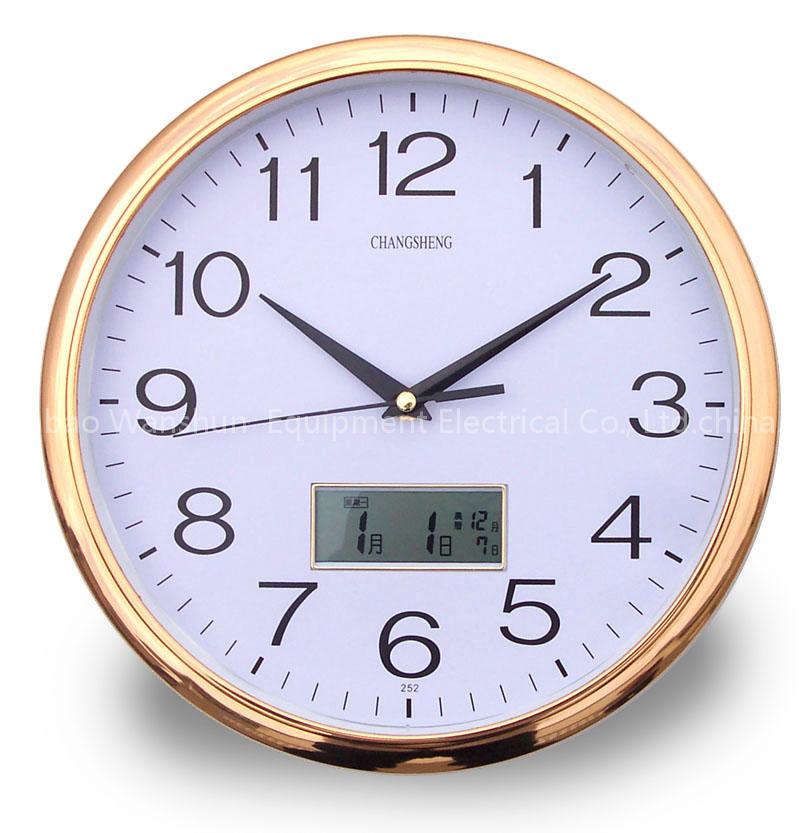 Lcd clock with day and date