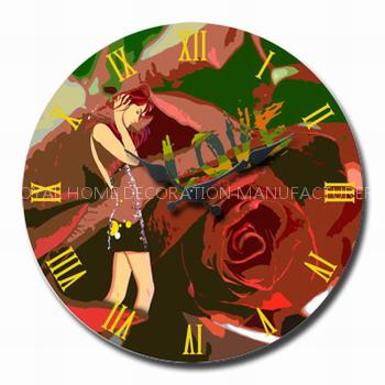 art wall clock/glass clock/glass wall clock