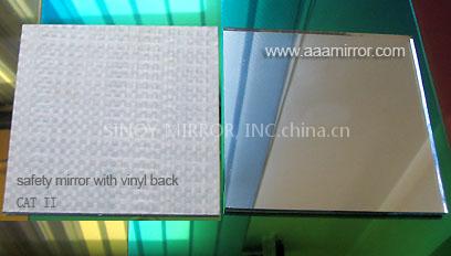 Safety Mirror with vinyl back