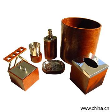 7pcs Wooden Bathroom Set
