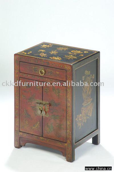 leather antique nightstand
