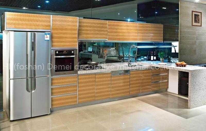 Demei UV wood grain kitchen cabinet DM-001