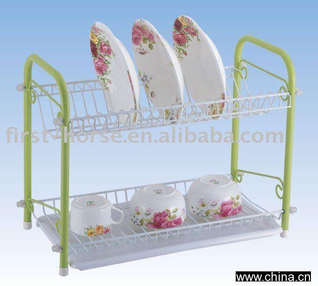 Color 2 tiers kitchen rack, dish rack,dish holder