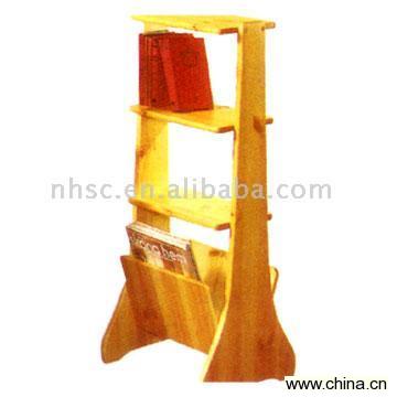 Bookcase and Newspaper Rack