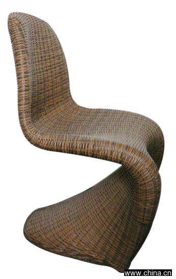 Faux Rattan Panton Chair (NJ613)