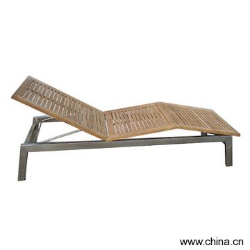 Stainless Steel Lounge With Teak Wood