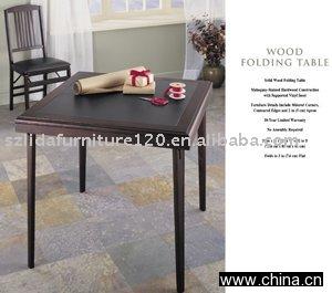 Solid Wood Folding Table & Chair