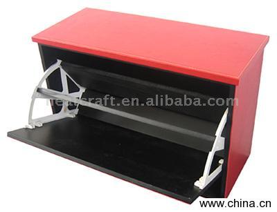 Faux Leather Shoes Cabinet