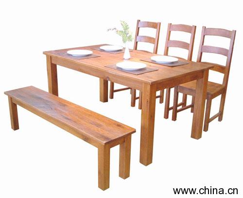 Solid Oak Dining Table and Chair