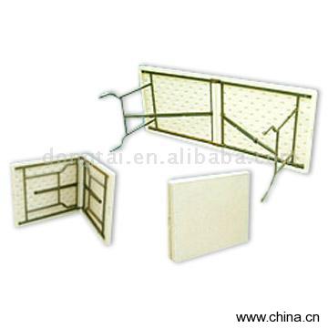 Folded Empty Plastic Steel Table