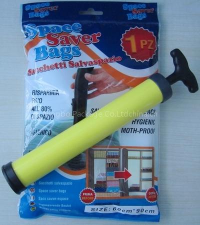 PA + PE Vacuum Space Bag / Storage vacuum bag With Manual suction pump