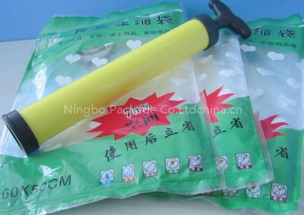 PA + PE Vacuum Bag / space vacuum bag With Manual suction pump