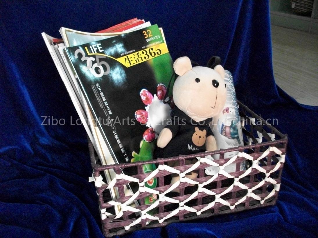 paper rope storage basket
