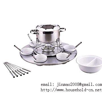 fondue sets, Food warmer .candle holder , Sugar jar with spoon , Anti Splash Cover. Universal lid ,Butter dish, Burner Cover.Cheese Box, 4-way grater.rich cooker. milk pot.Orange Juice Food Mill,Vegetable Mincer