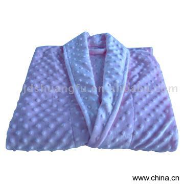 Pink Antipilling Bathrobe