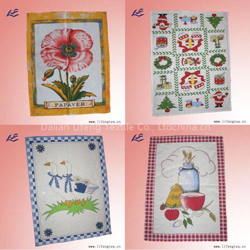 100% cotton printed tea towel