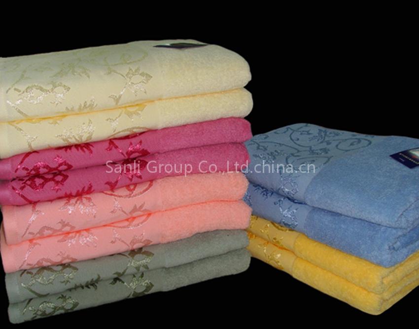 jacquard bath towel