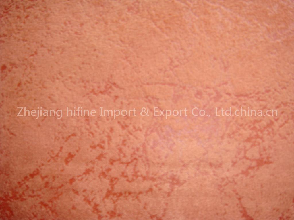 Embossed suede