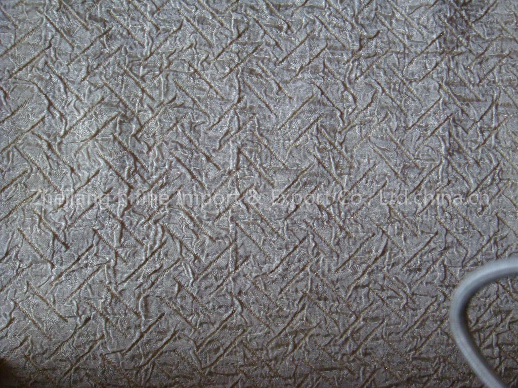 jacquard wrinkle embossed fabric for curtain