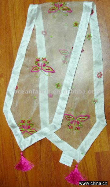 Embroidered Butterfly Tablecloth