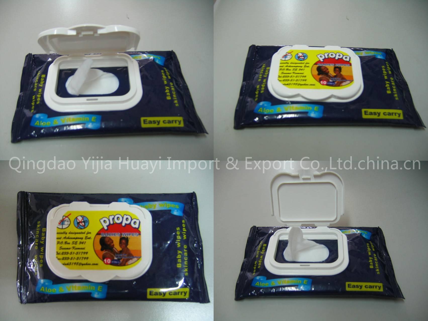 Baby Wipes 10pcs packed in plastic box
