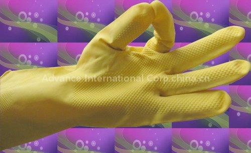 Flock lined Latex Household Gloves