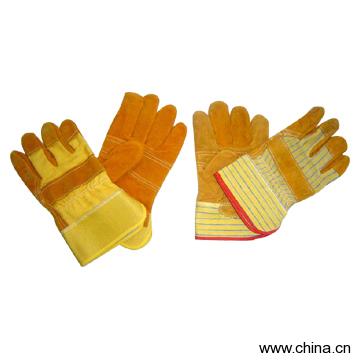 Yellow Leather Gloves