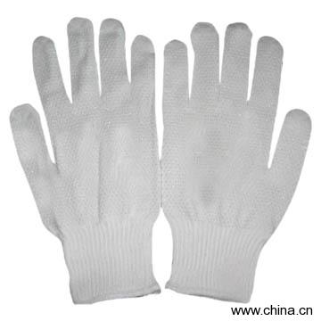 PVC-Dotted Bleached Gloves