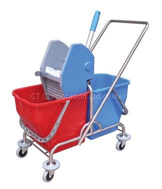 twin trolley in stainless steel