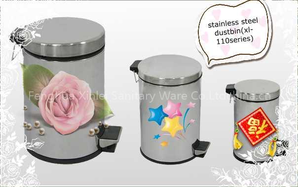 stainless steel foot pedal sanitary bin