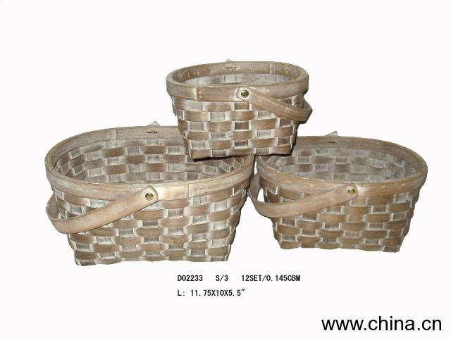 Oval Wood Chip Basket