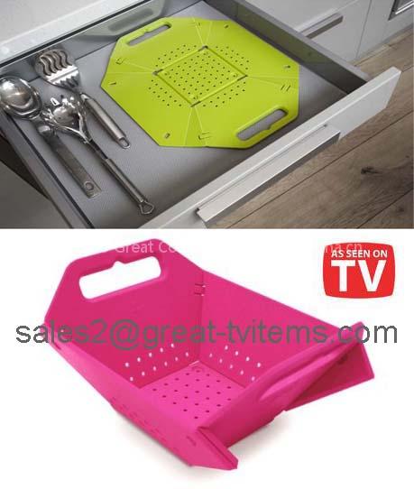 Folding colander/as seen on tv/china supply Fold colander
