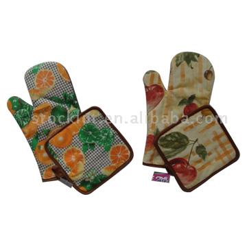 Stock Microwave Oven Gloves & Cushion