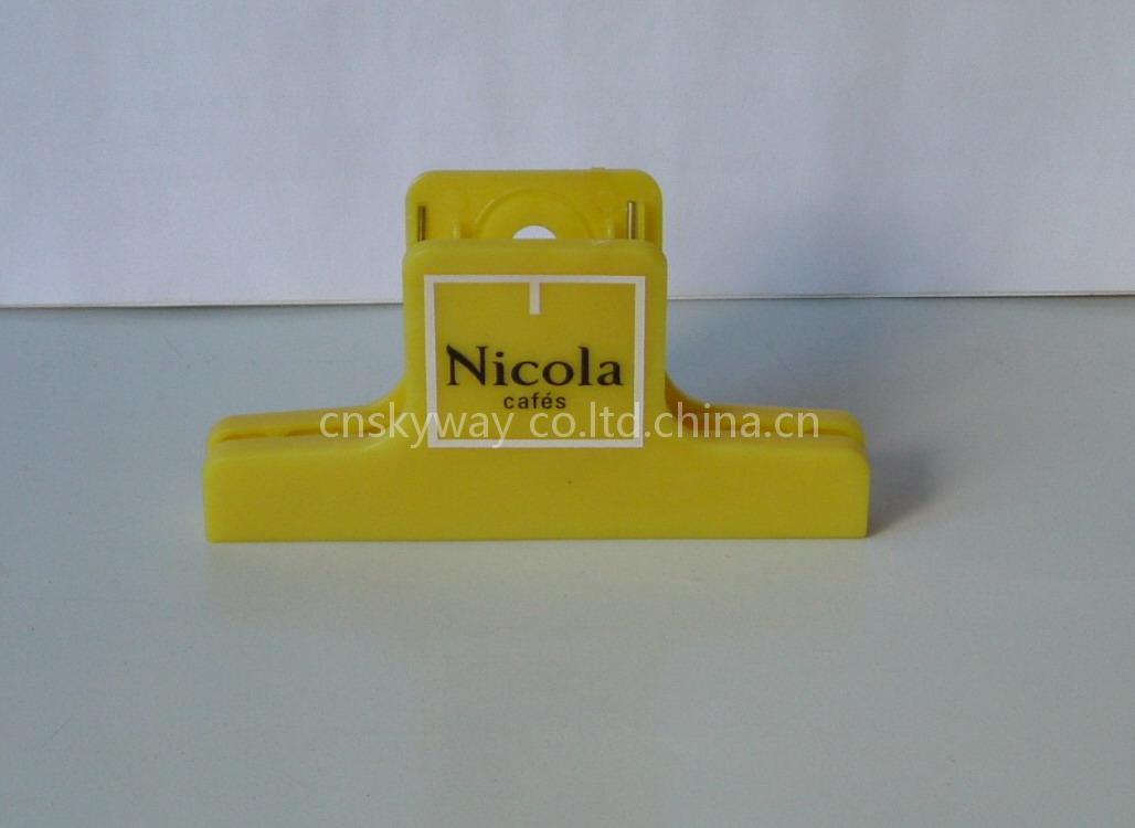 Bag clip, plastic clip