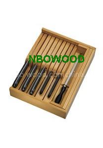 Wooden knife tray
