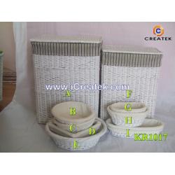KR1017, Laundry Basket, Natural Hamper, Wicker Baskets