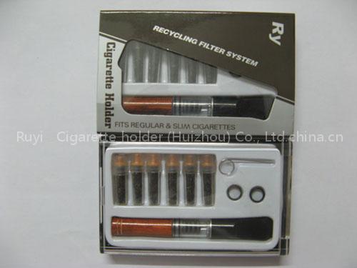 Activated carbon filter and a magnet for many with type cigarette holder (double filtration)