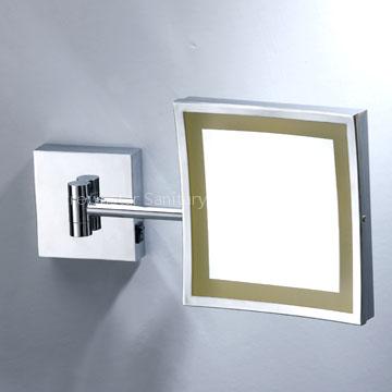 Wall Mounted 5X Shaving Mirror with LED lights