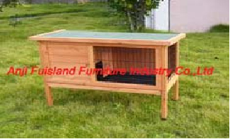 Wooden rabbit hutch