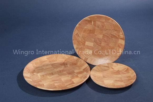 Wooden display platters trays