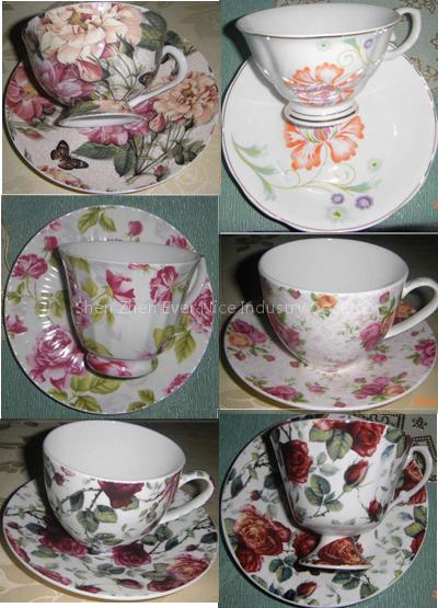Porcelain Cup and Saucer Tea Set