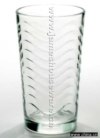 Glass Tumbler Embossed Inside