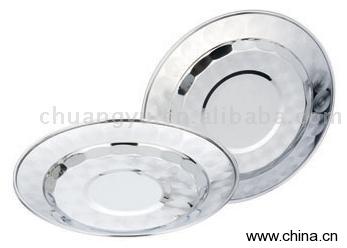 Stainless Steel Round Tray and Plate