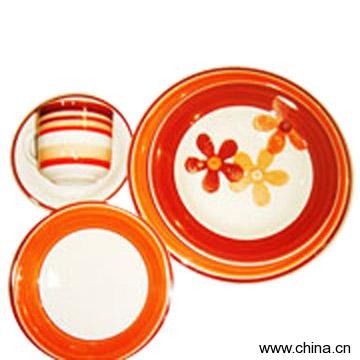 Stoneware Dinner Set With Hand-painting Design